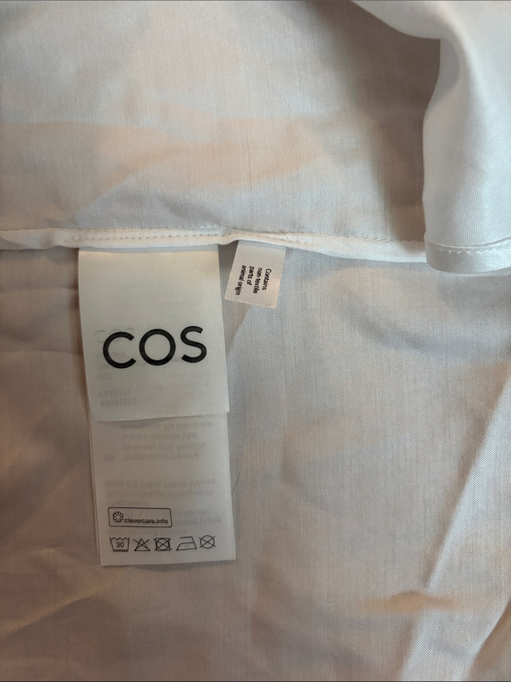 COS. White Embroidered-Collar, embroidered Long Sleeve Shirt - - Picture 11 of 13